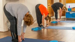 Participants in a Pilates class
